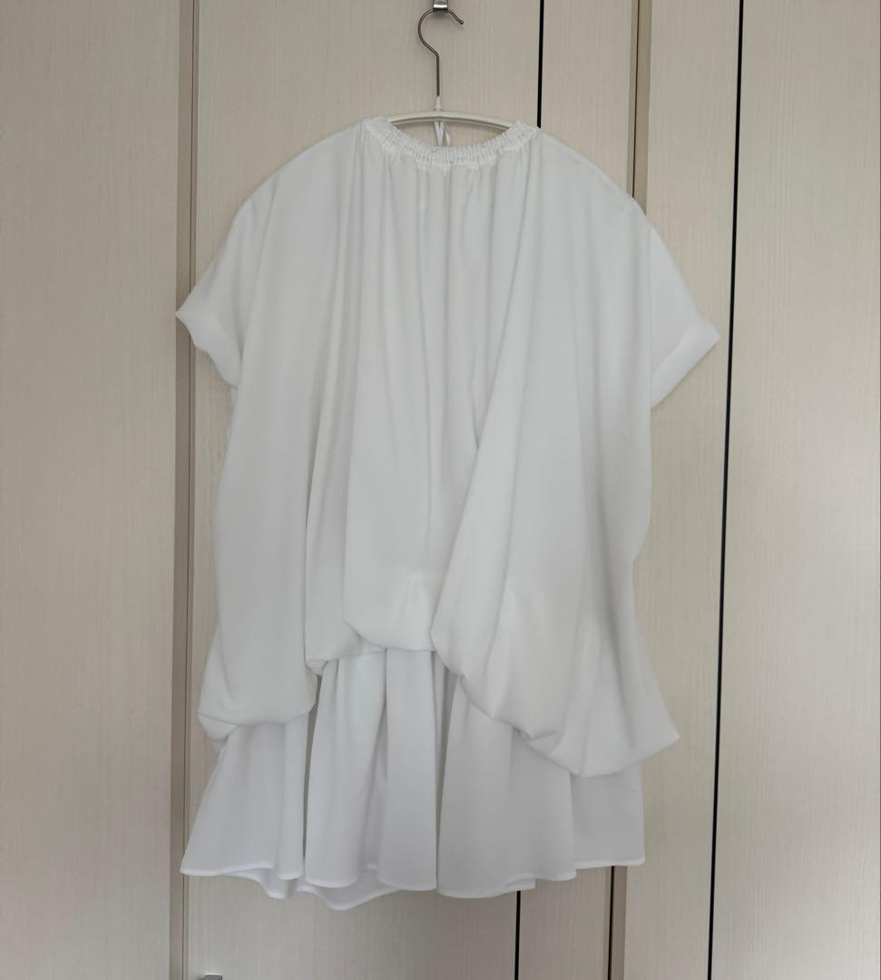 3.5万⭐️ENFOLD ウェーブシャーリングブラウス 美品　白