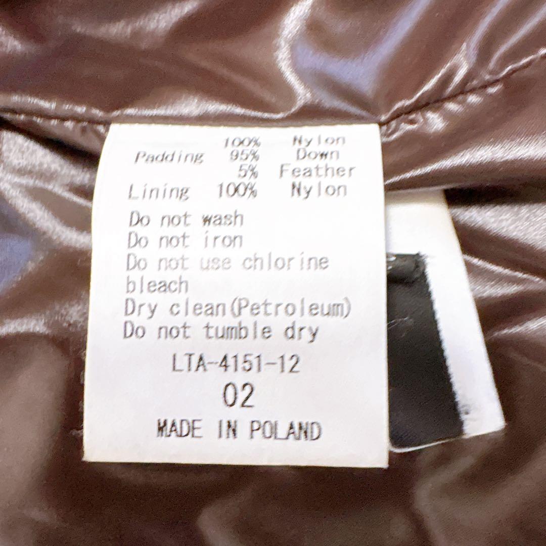 極美品✨TATRASタトラス　クルサ　ダウンジャケット　ブラウン　光沢　フード