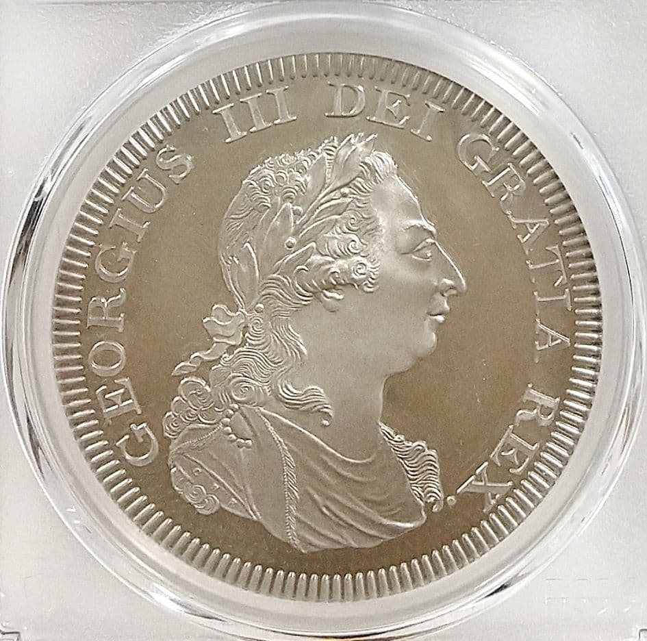 2007年 イギリス ジョージ3世 クラウン銀貨 PCGS PR67 DCAM