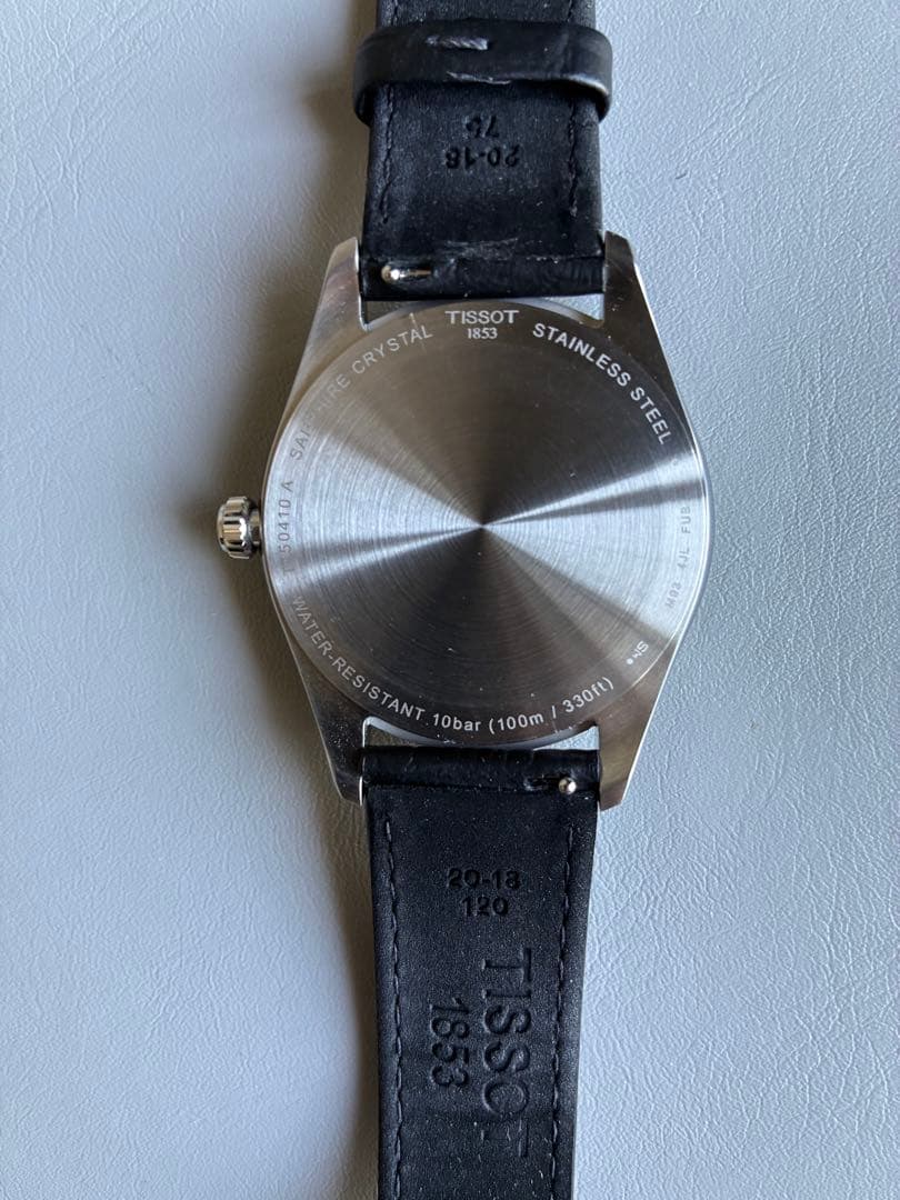 TISSOT PR100 40mm ブラック/ブラックレザー