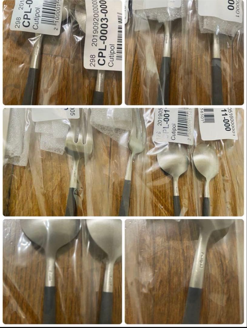 クチポール カトラリーセット　ホワイトxシルバー　ブラックxシルバー