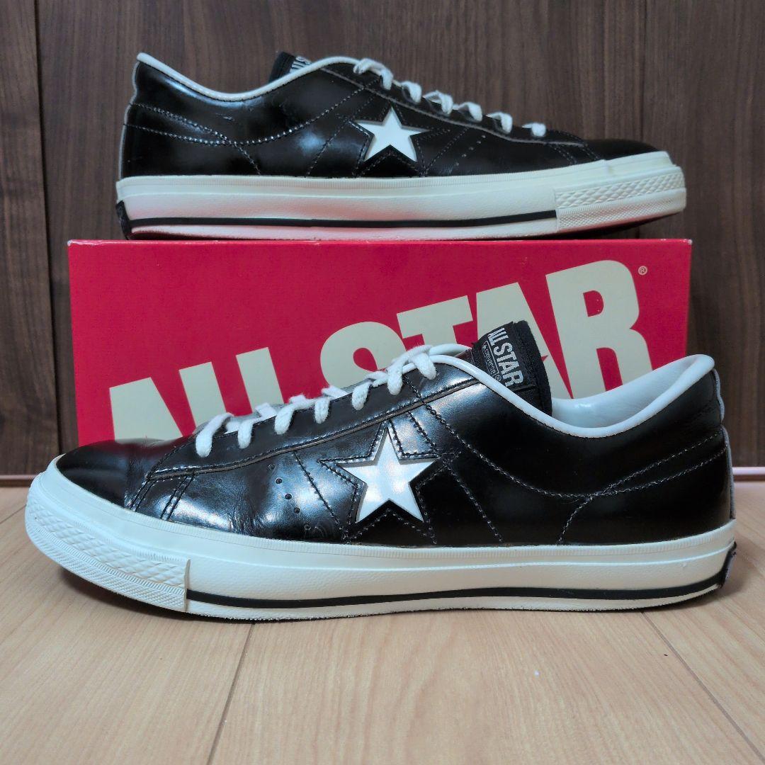 【US9.5】ワンスター　　黒×白　レザー　one star ALL STAR