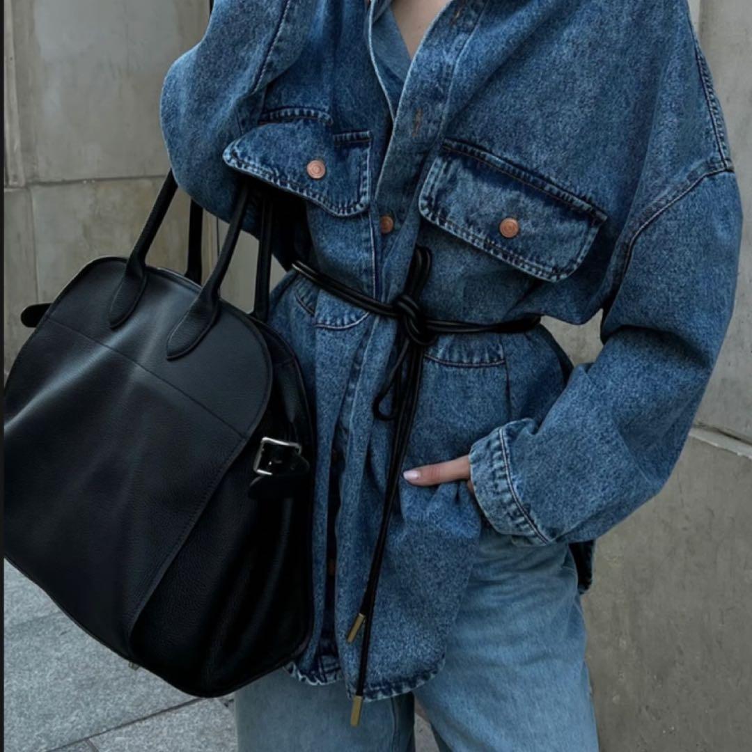 JISTORY ジストリー　サイドベルトボストンバッグ　レザー　本革　牛革　黒