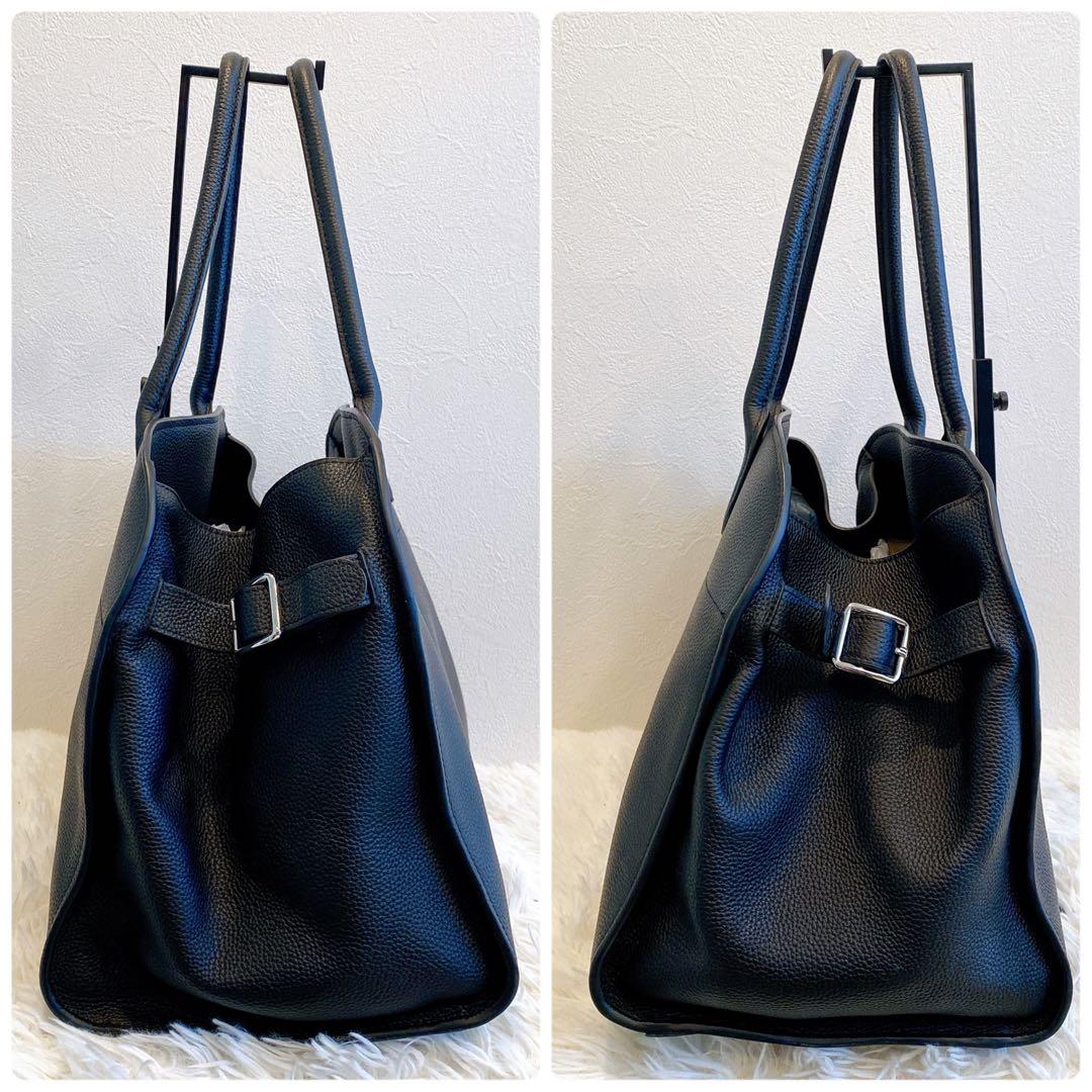 JISTORY ジストリー　サイドベルトボストンバッグ　レザー　本革　牛革　黒