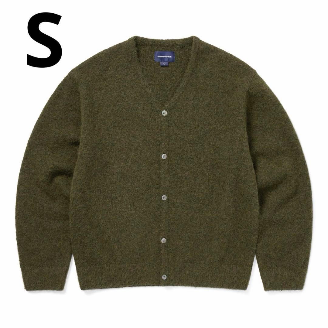 thisisneverthat ヘアリーニットカーディガン S オリーブ 完売