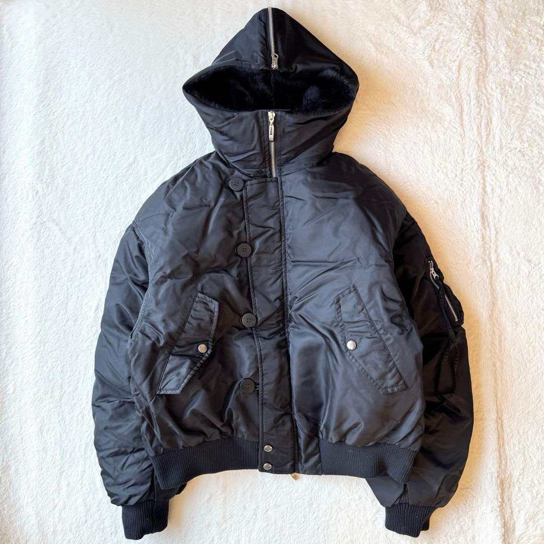 24AW HARE コンパクトN-2Bジャケット ブラック S