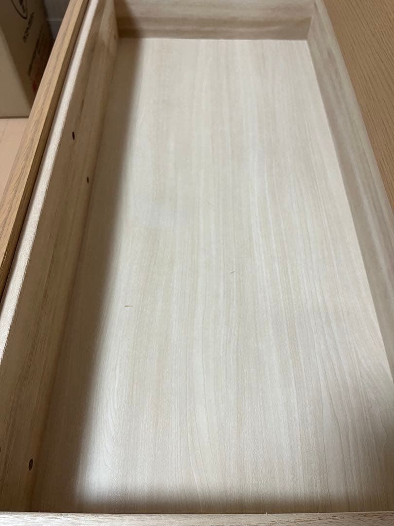 【無印良品】【廃盤】オーク材　無垢材　6段　チェスト