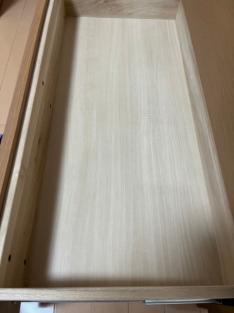 【無印良品】【廃盤】オーク材　無垢材　6段　チェスト