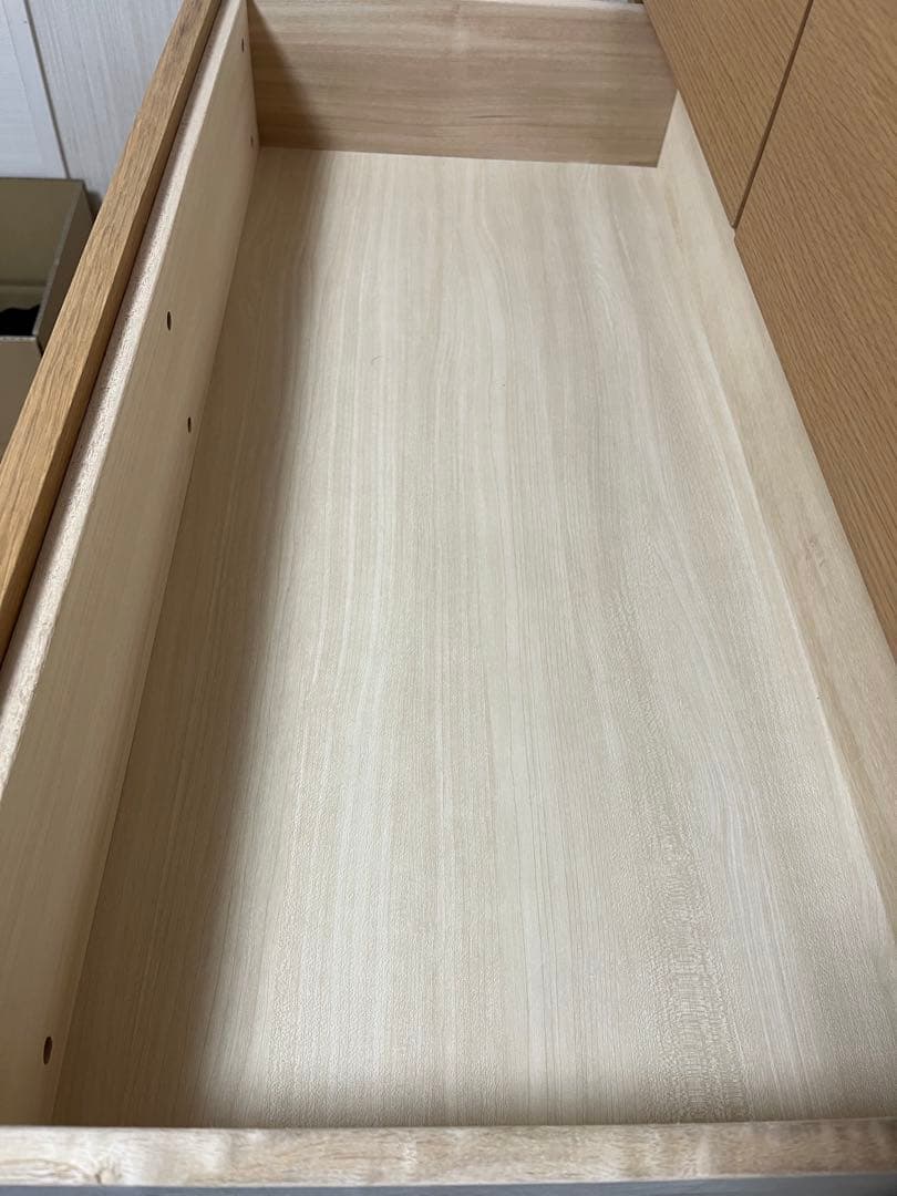 【無印良品】【廃盤】オーク材　無垢材　6段　チェスト