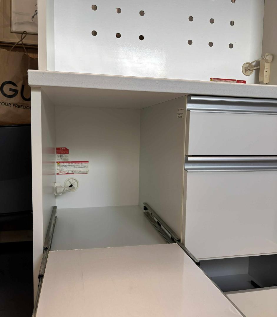 国産 ユーアイ製 キッチンボード、食器棚 幅89cm Used/キレイ