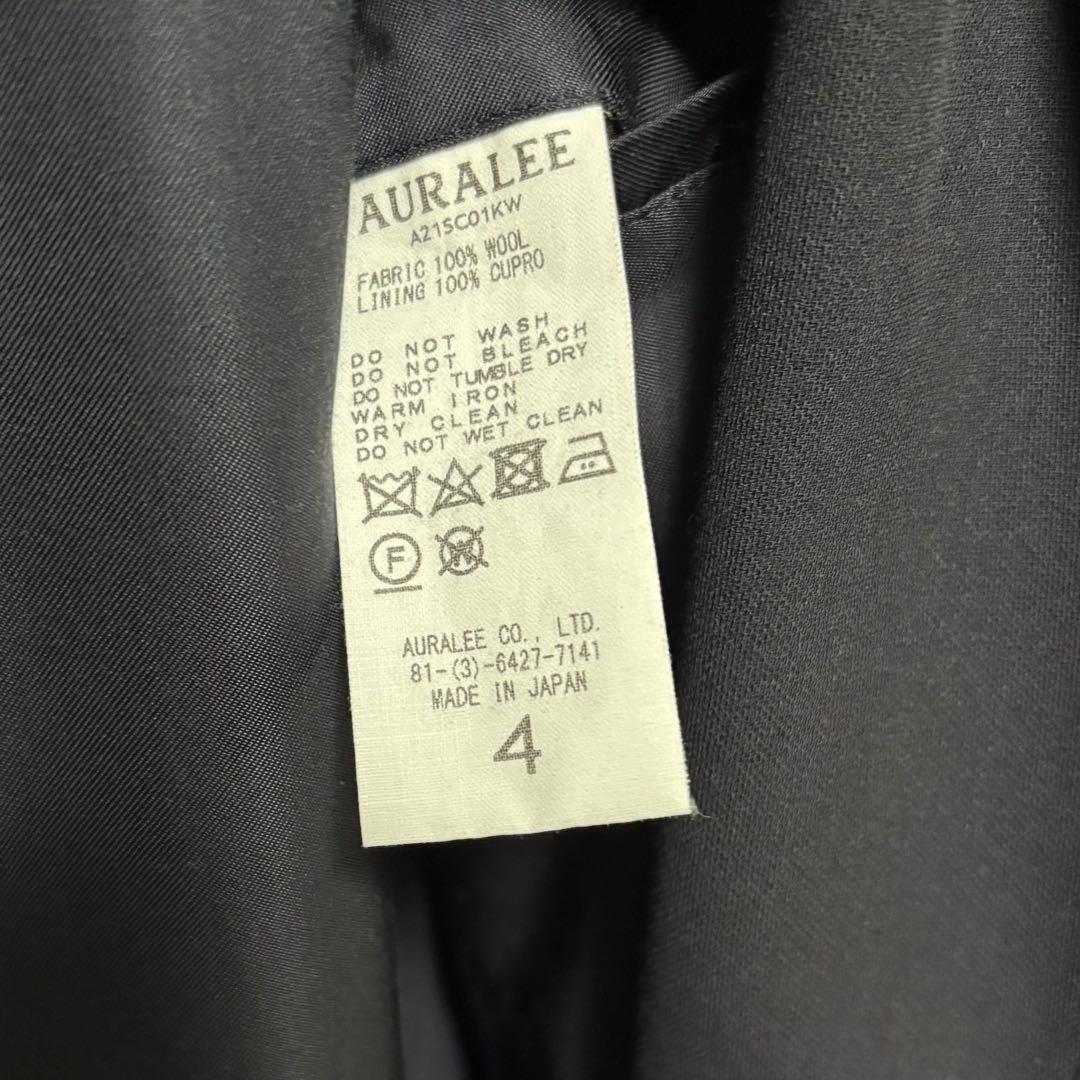 ジャケット・アウター AURALEE HARDTWIST WOOL DOBBY HALF COAT 4