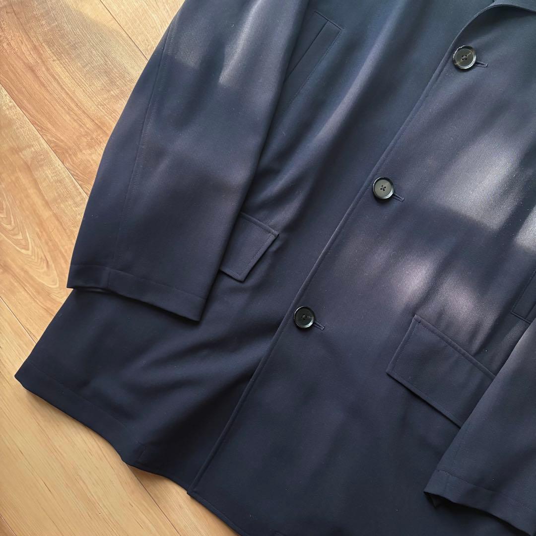 ジャケット・アウター AURALEE HARDTWIST WOOL DOBBY HALF COAT 4