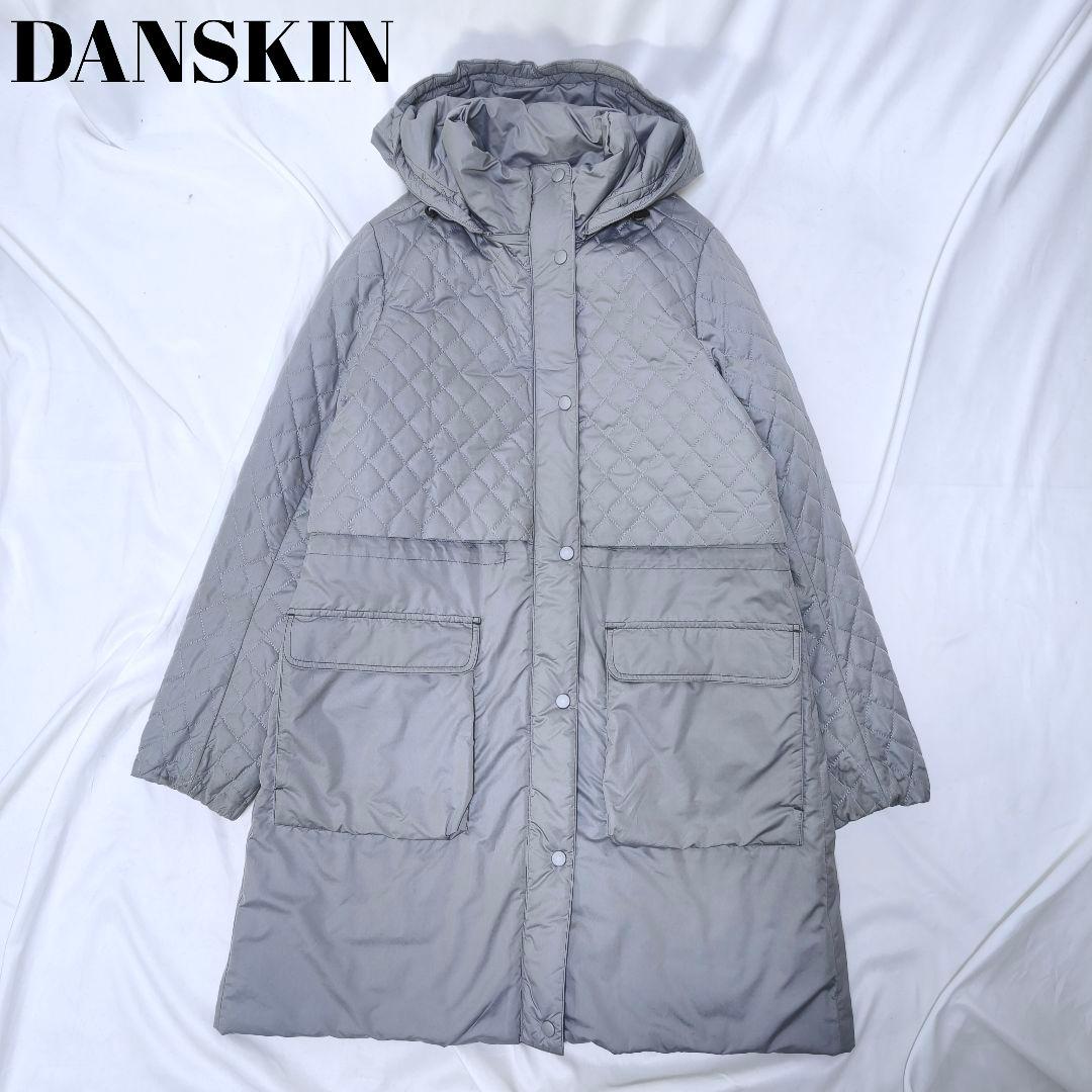 美品✨ダンスキン 大きいサイズ キルティングロングコート グレー XL