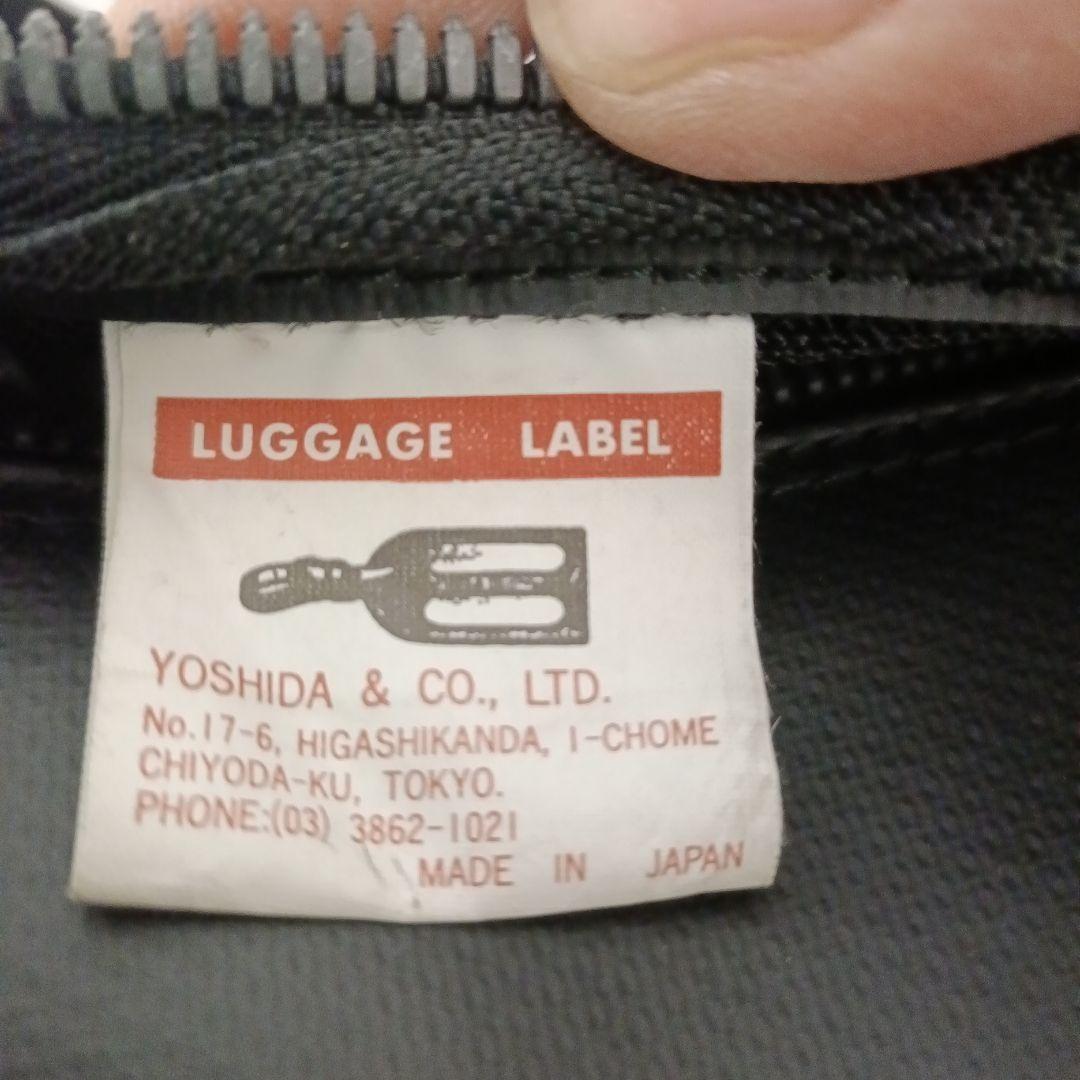 最終　吉田カバン ラゲッジレーベル 青バッテン ニューライナー ドラムバッグ 黒
