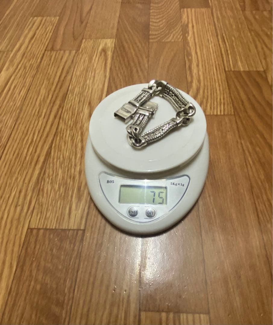 シルバー編み込みバングル 925