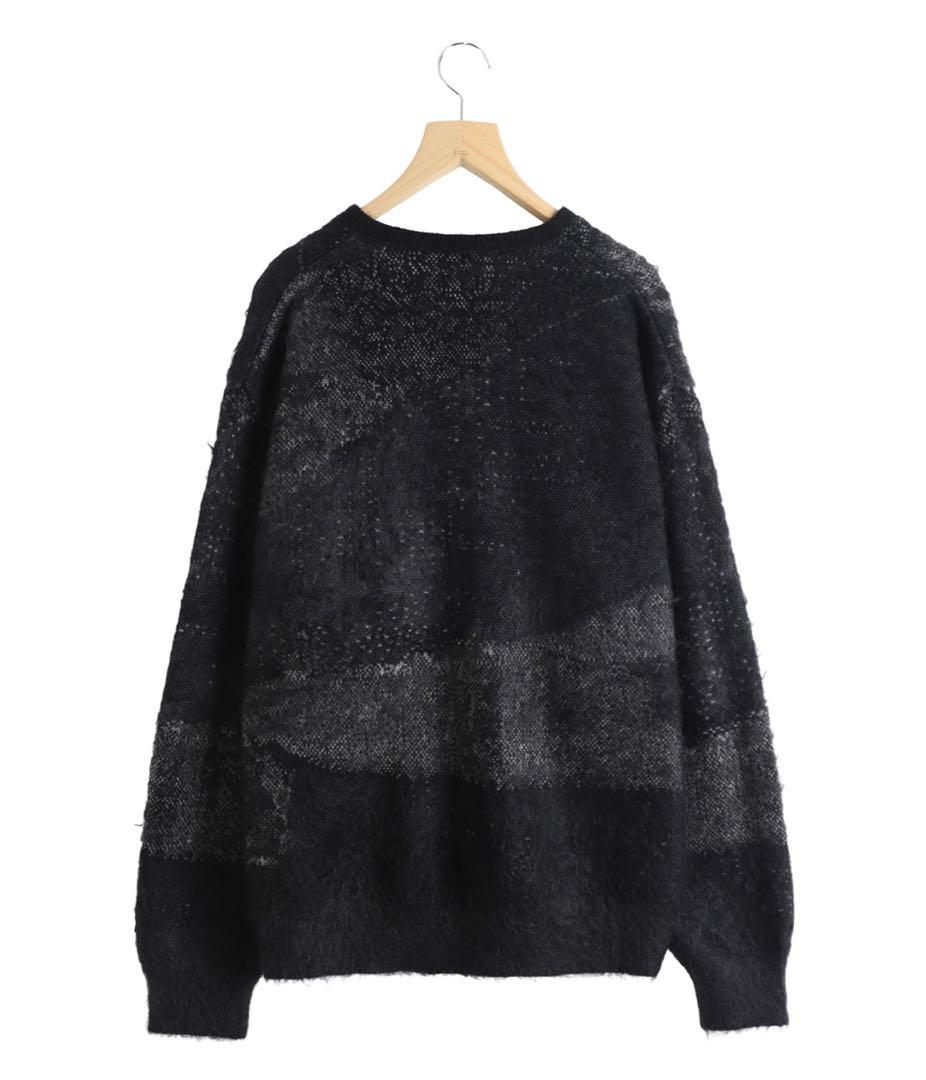 トップス Abstract Jaquard Mohair Cardigan BLACK 2