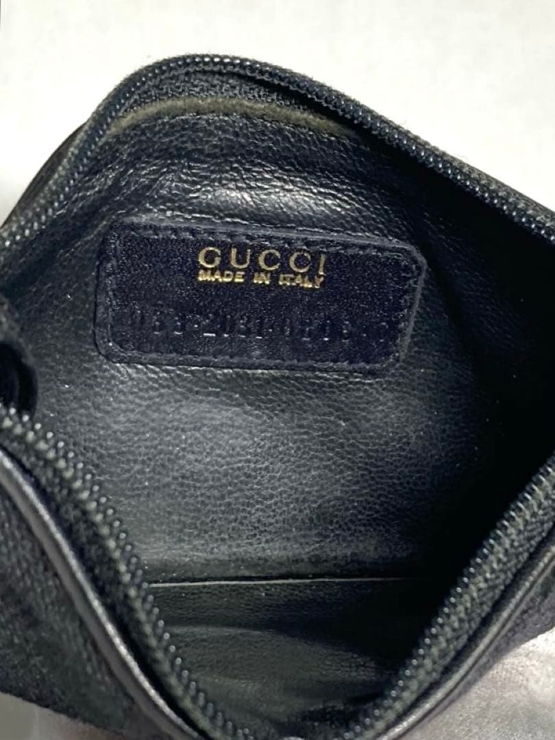 良品　GUCCI グッチ　GGキャンバス レザー　ケース　カードケース
