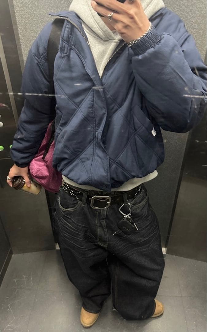 yardsale ネイビー フード付き ナイロンジャケット Hiro