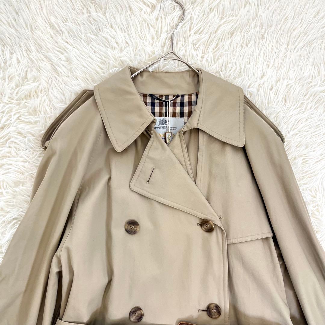 アクアスキュータム 高級 トレンチコート ロング 【8】 大きいサイズ ベージュ