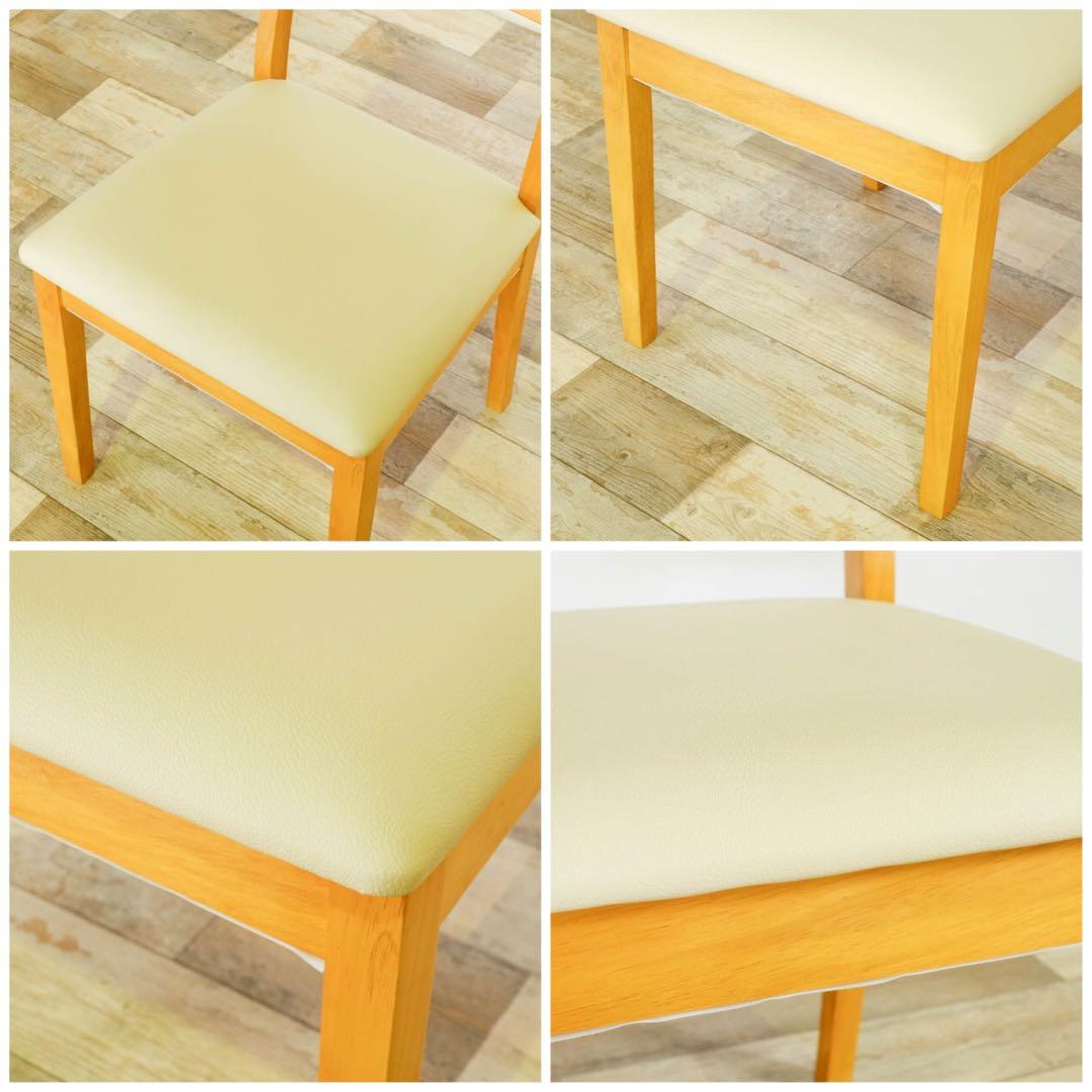 L 新品 ダイニングチェア 4脚セット ナチュラル 椅子 イス チェア リビング