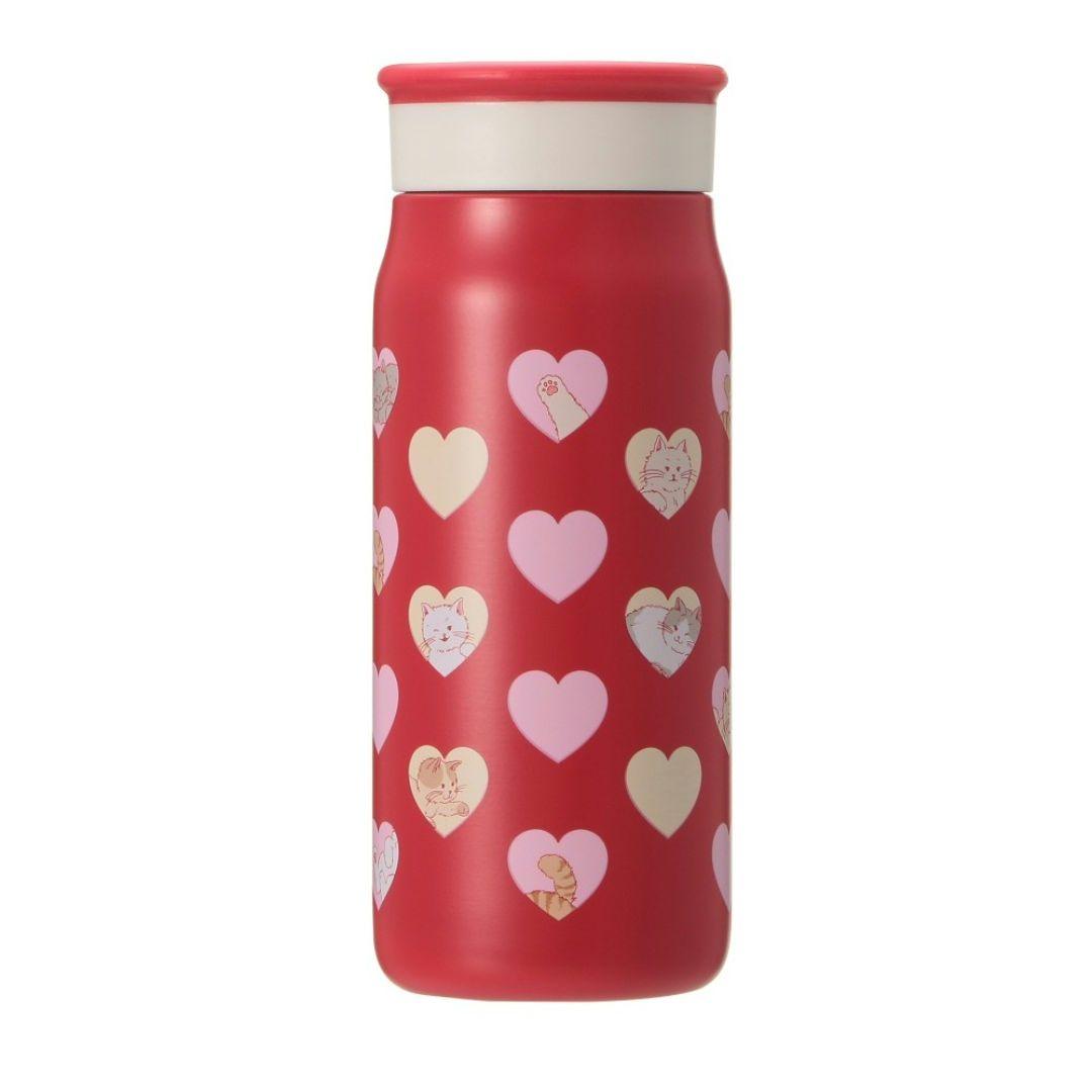 スターバックス　バレンタイン　ステンレス　ボトル　355ml　２点　ねこ　ハート