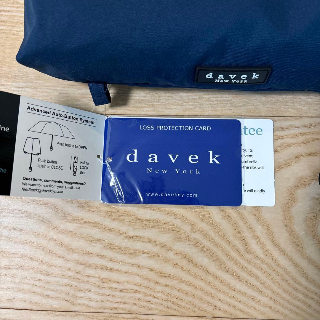 【davek】　折りたたみ傘　ネイビー