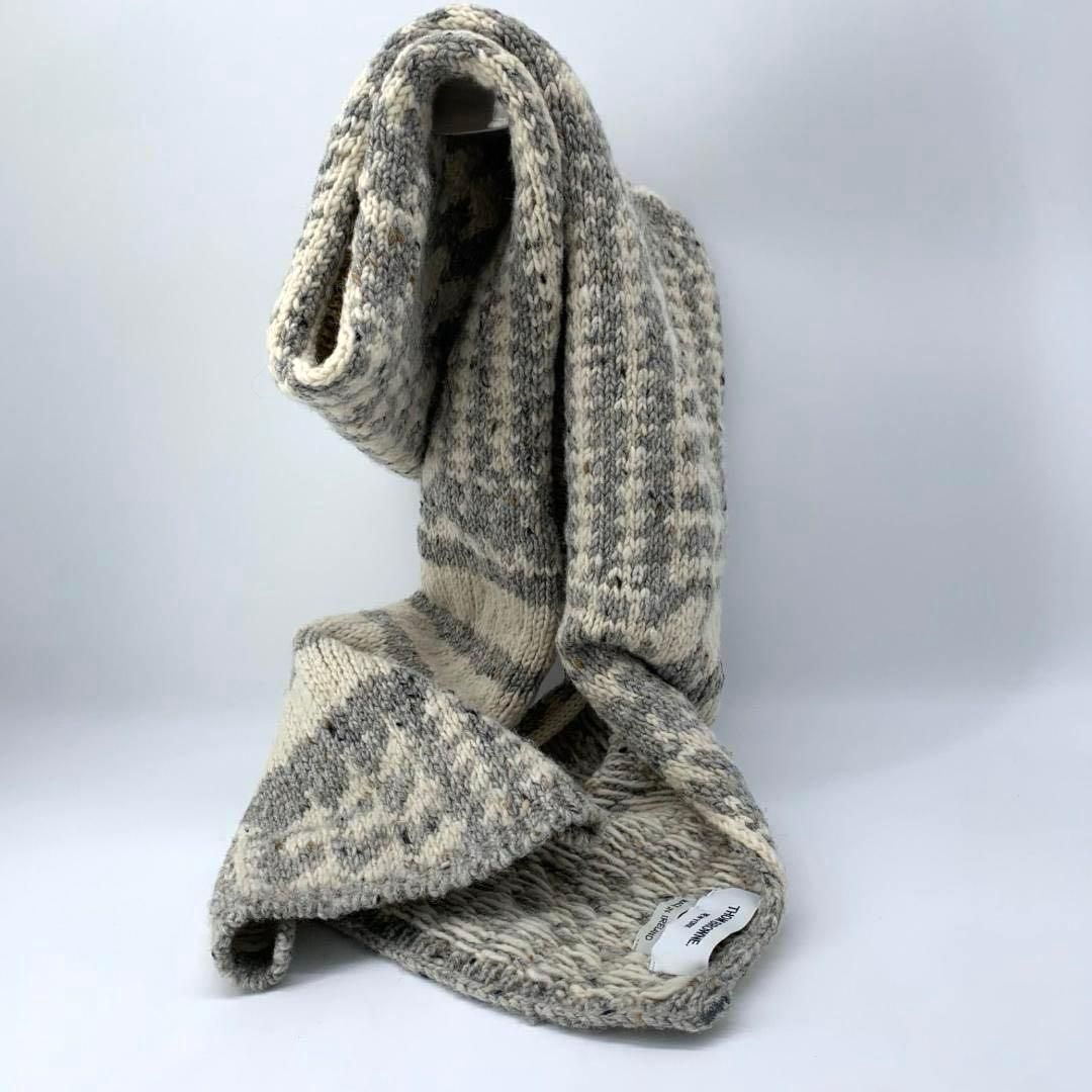 16459✨美品✨トムブラウン 4BAR マフラー ツイード ウール ニット