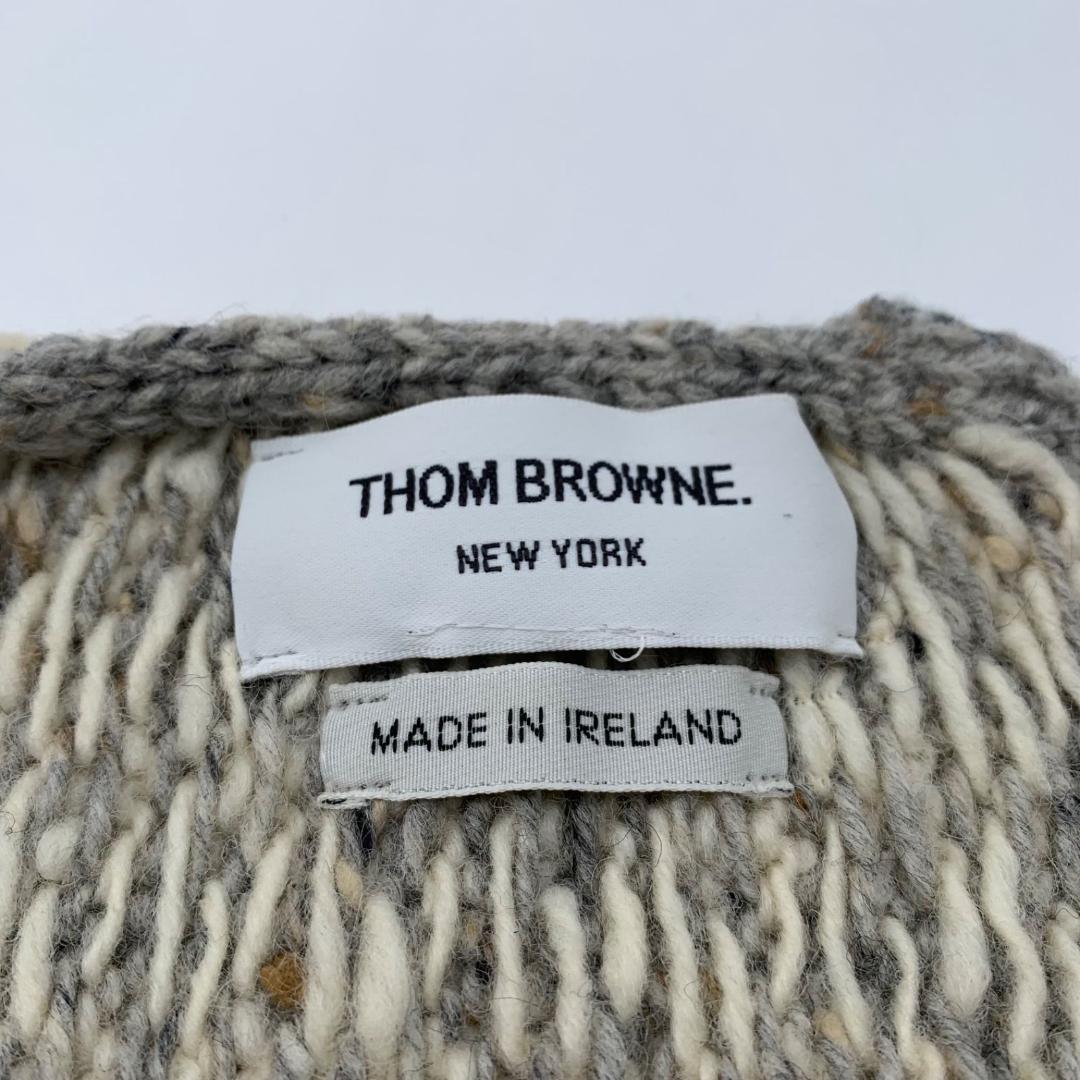 16459✨美品✨トムブラウン 4BAR マフラー ツイード ウール ニット