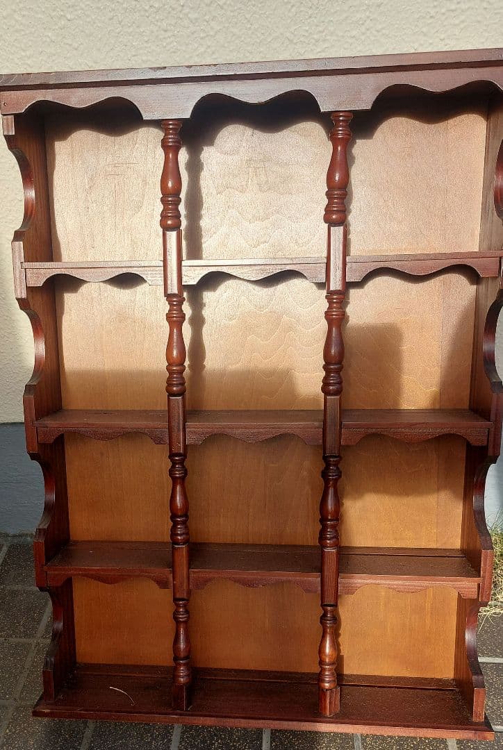 ★骨董品　アンティーク木製ラック 4段 茶色