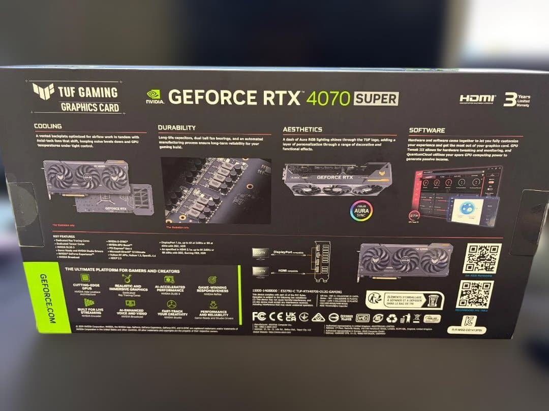 【領収書付】ASUS TUF GeForce RTX 4070 SUPER