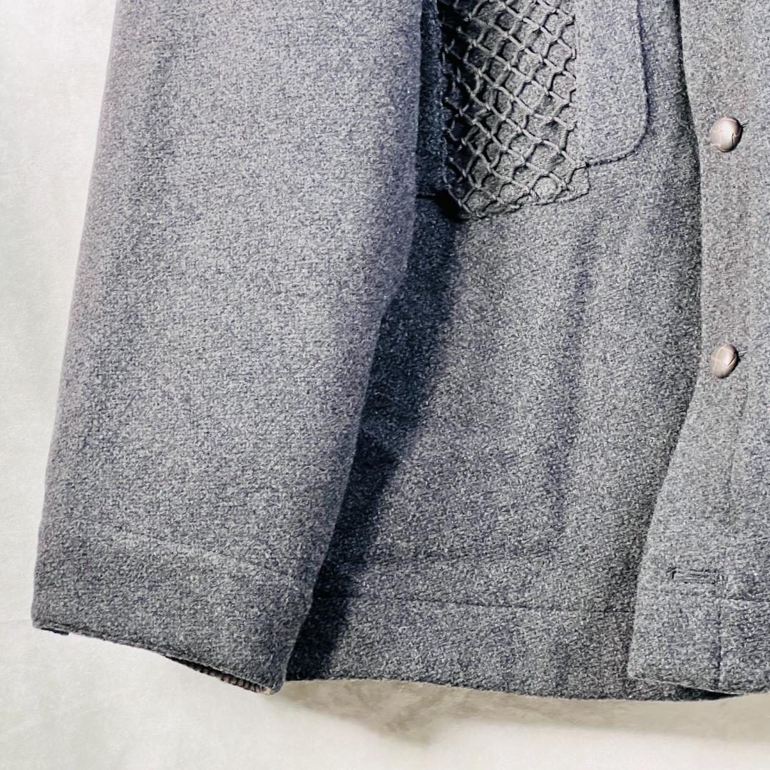 【パパス】ハンティングジャケット 中綿ライナー リバー コーディロイ 異素材 L