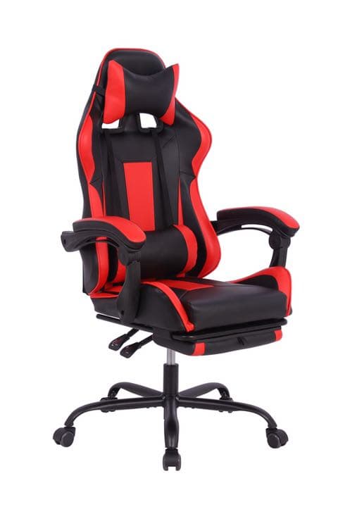 ゲーミングチェア リクライニングチェアレッド 【新品】