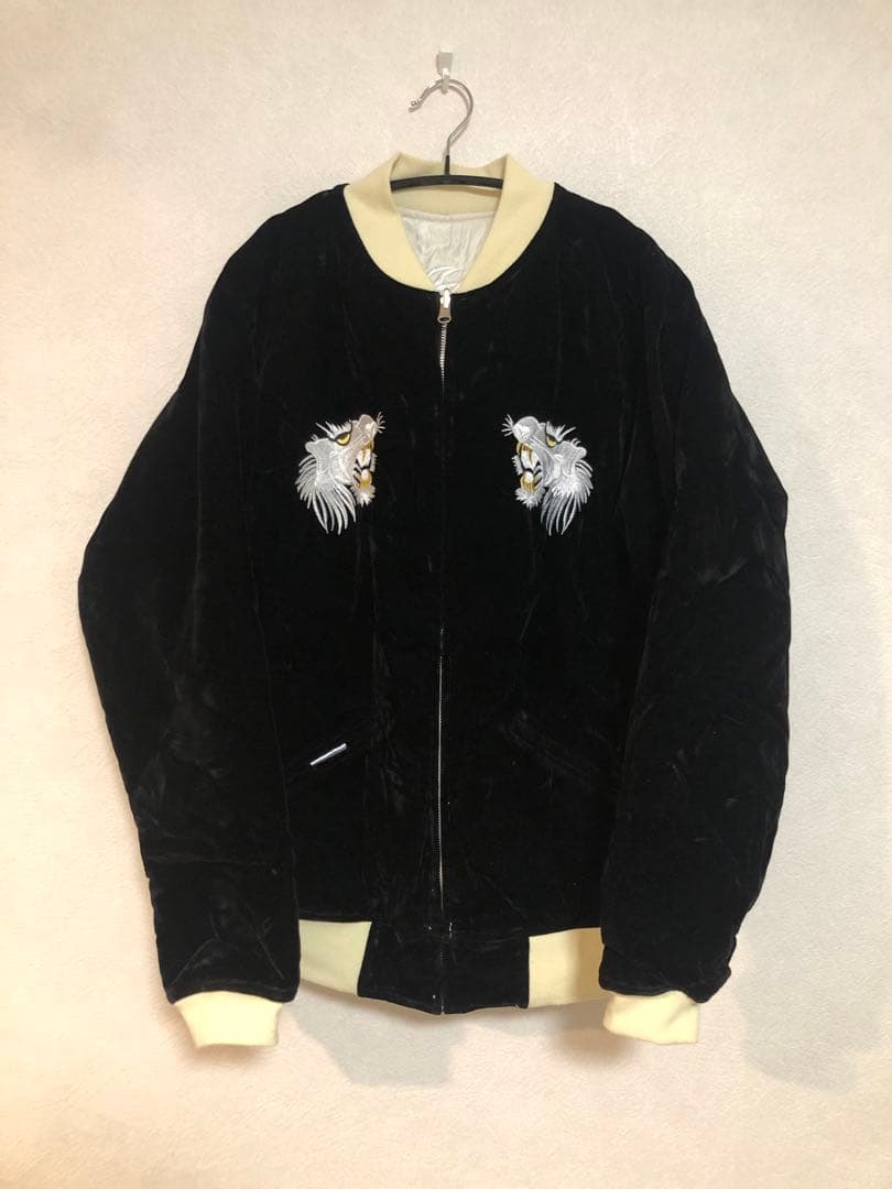 Lapine ベロアスカジャン リバーシブル