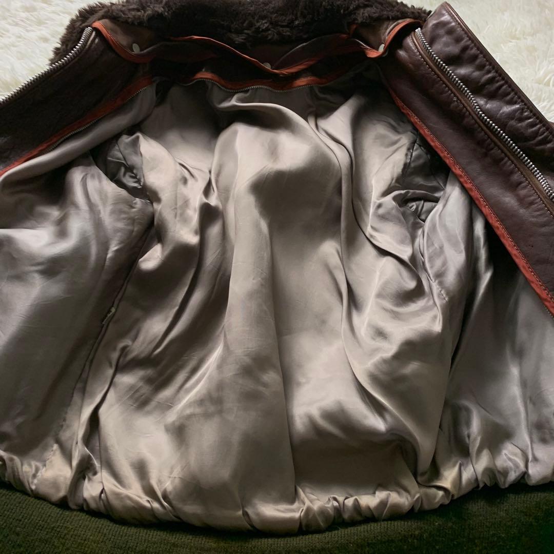 【米国製】ショット フライトジャケット G-1 襟ボア ライナー ブラウン 38