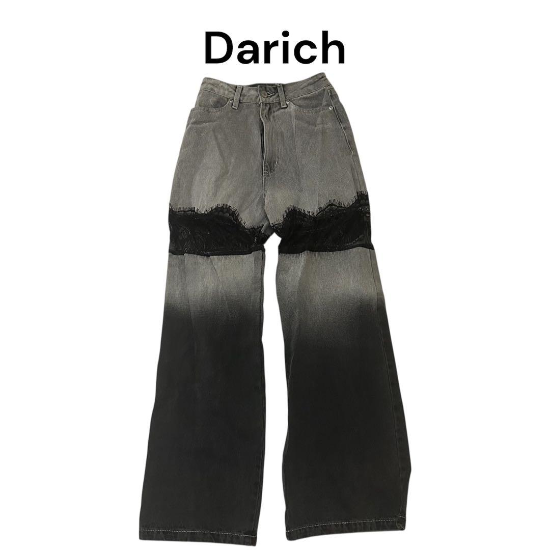 Darich グレー レース付きデニム
