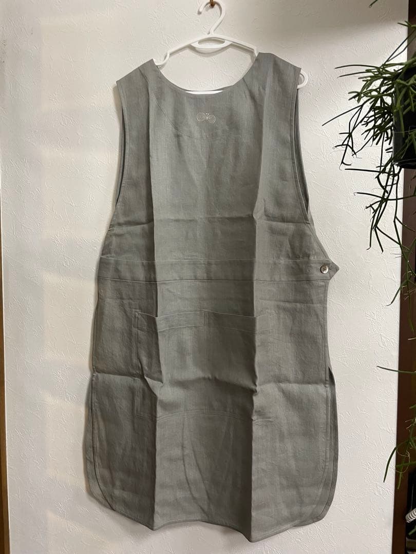 新品未使用　ミナペルホネン　エプロン ジャンパースカート　ベスト　リネン