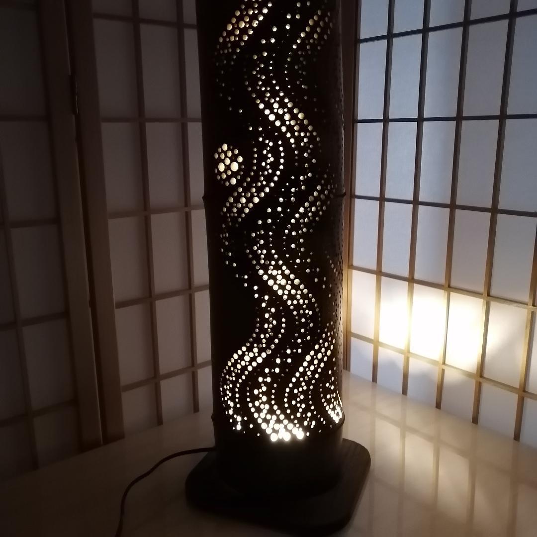 癒し灯火　竹行灯　No23234