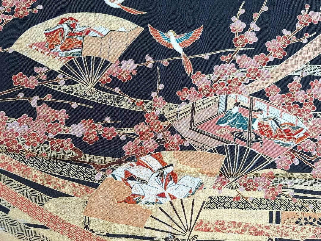 着物リメイクワンピース3702