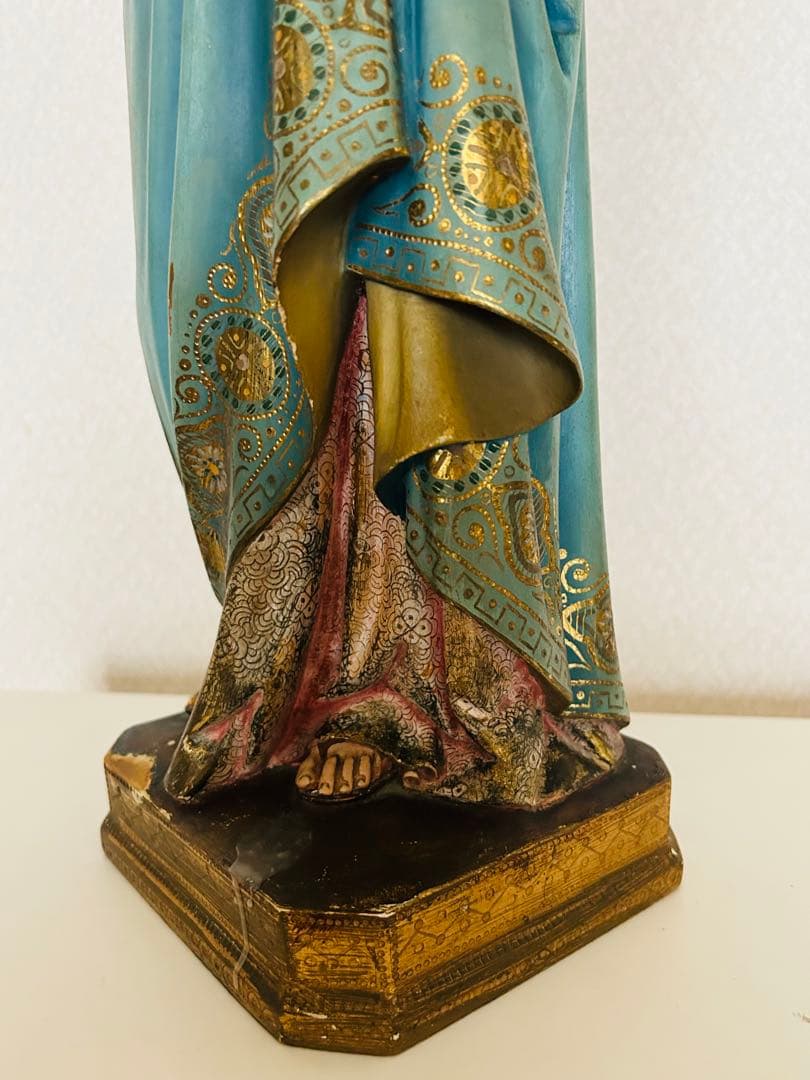 【超超希少】✞イエズス様を抱く聖母マリア像　宗教彫刻　アンティーク