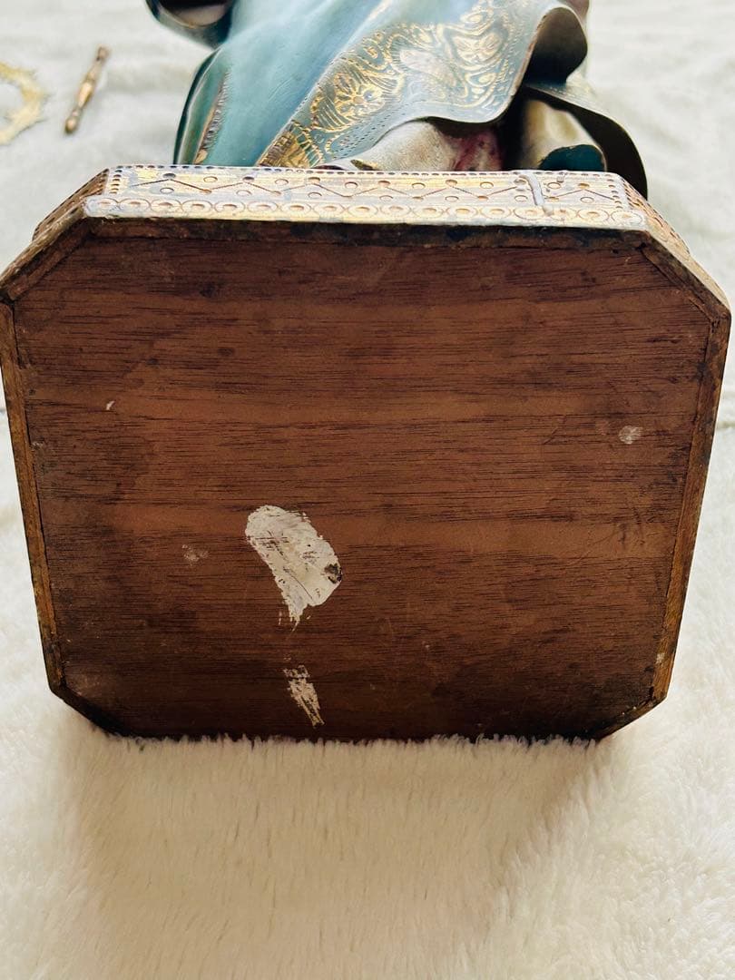 【超超希少】✞イエズス様を抱く聖母マリア像　宗教彫刻　アンティーク