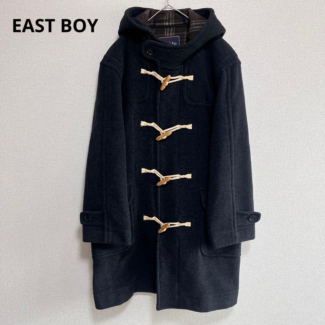 King　　イーストボーイ　カシミヤ混　ダッフルコート　チェック　M