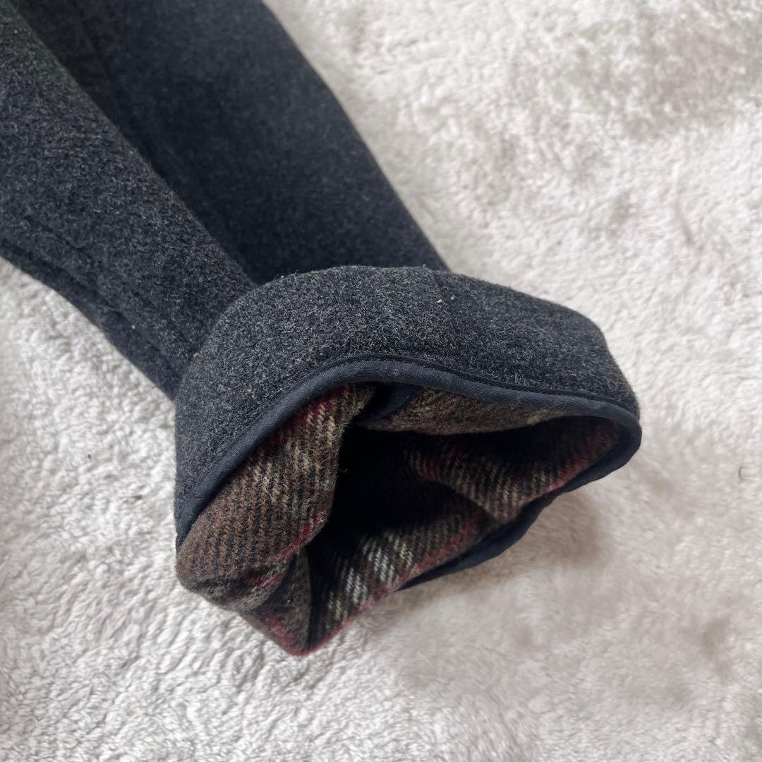 King　　イーストボーイ　カシミヤ混　ダッフルコート　チェック　M