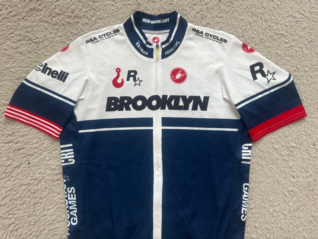 LチネリCINELLIカステリCASTELLI半袖ジャージREDHOOKCRIT