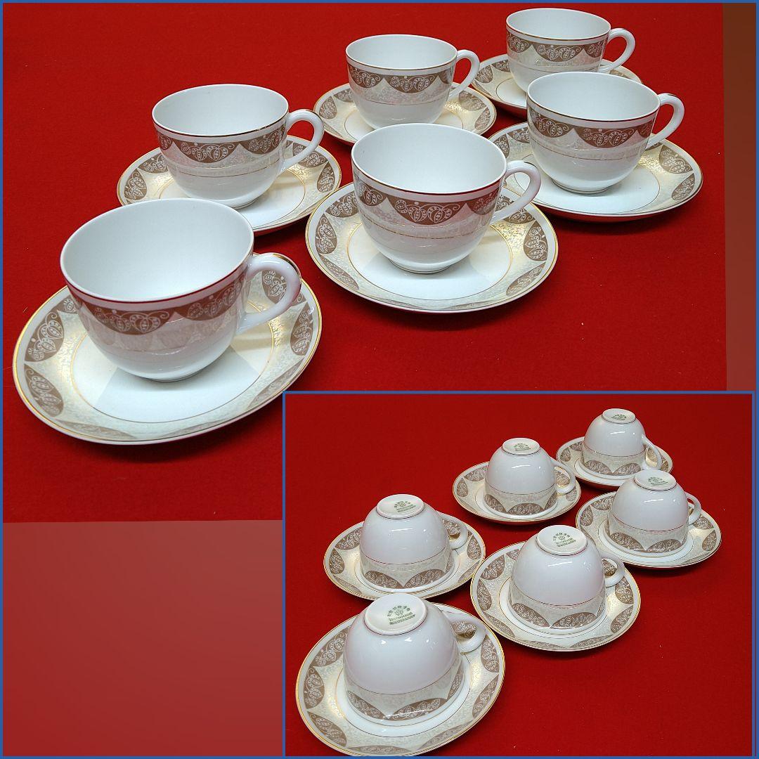 AG89 オールド東洋陶器社謹製 ティーセット 東陶硬質磁器製 6客 未使用