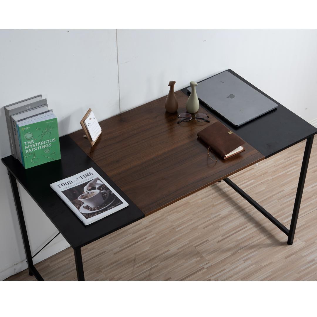 【2個セット】【ブラック+ラスティック】パソコンデスクシンプル極簡易デスク木製机