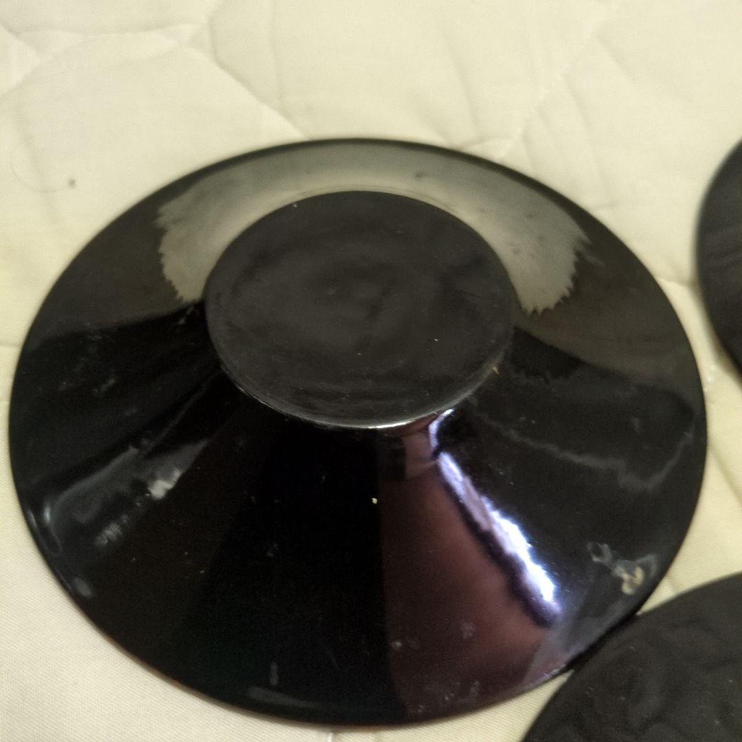 蔵出し　美品　津軽塗　茶托　５枚セット　12.5ｃｍ