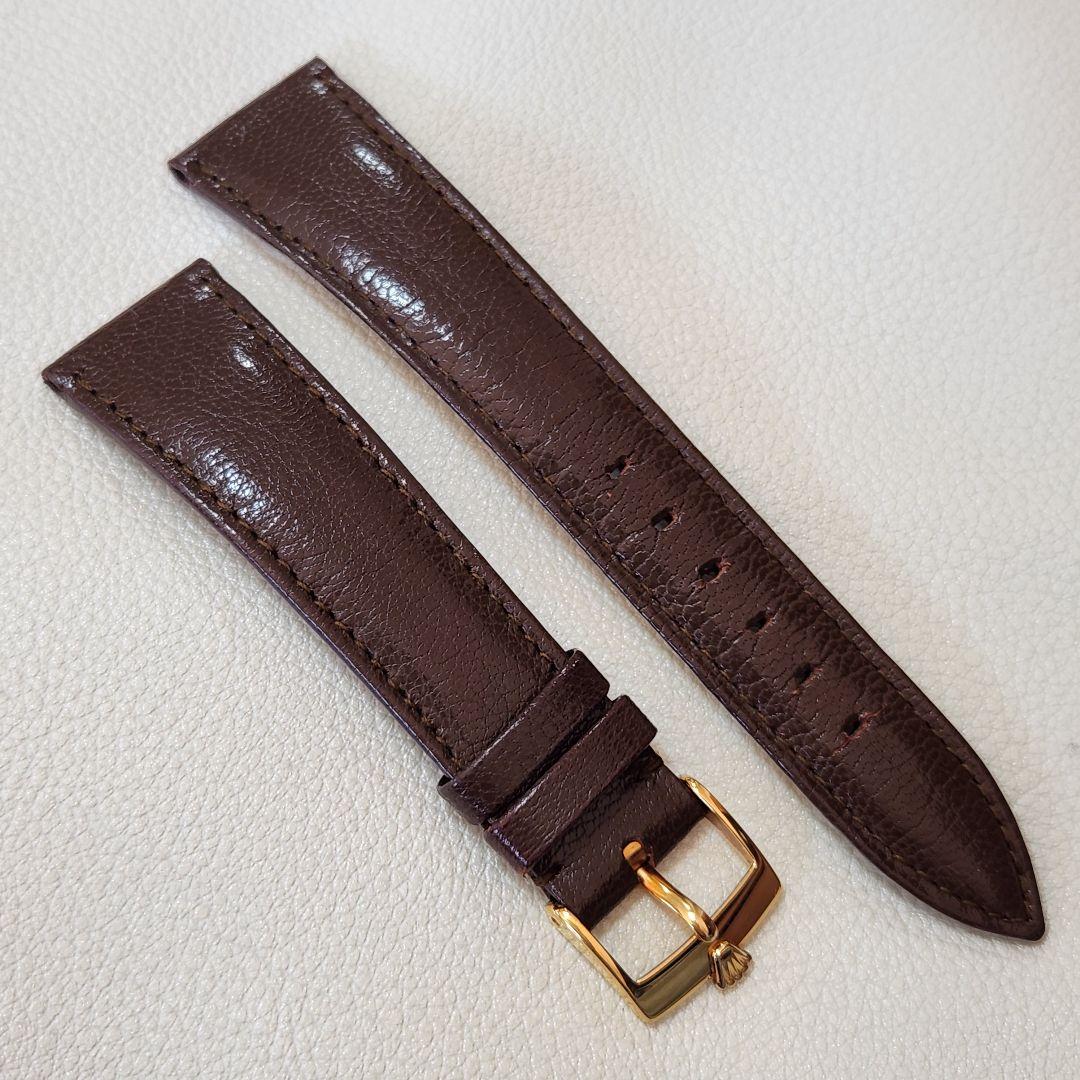 専用N㊹ロレックス純正　20～16mm YGF尾錠付きベルト 革バンド