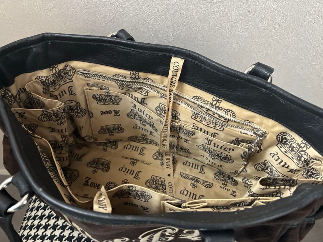 メ*6様 Juicy Couture ベロア トートバッグ ブラウン archi