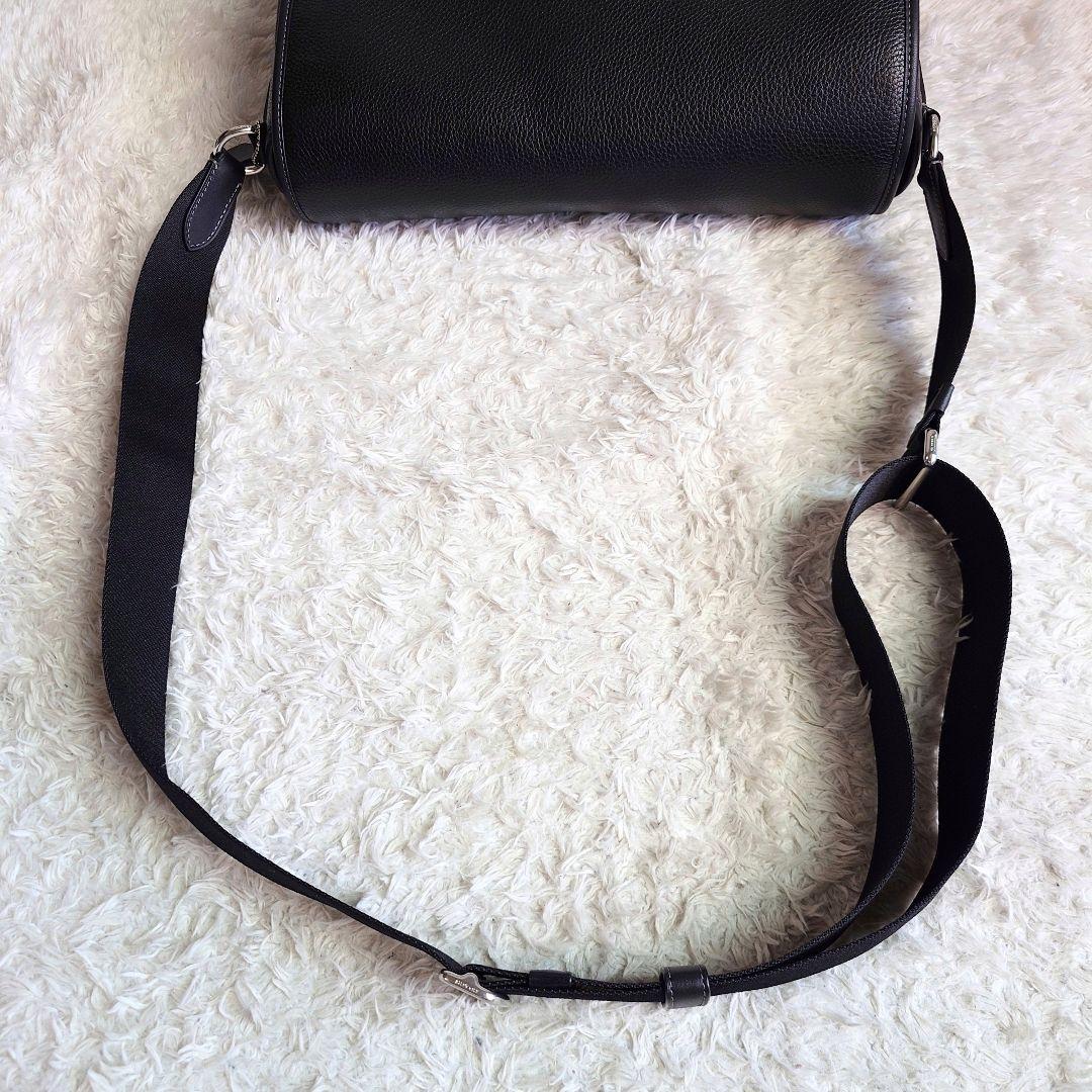 美品 コーチ スプリント メッセンジャー A4収納可 レザー 斜め掛け ブラック