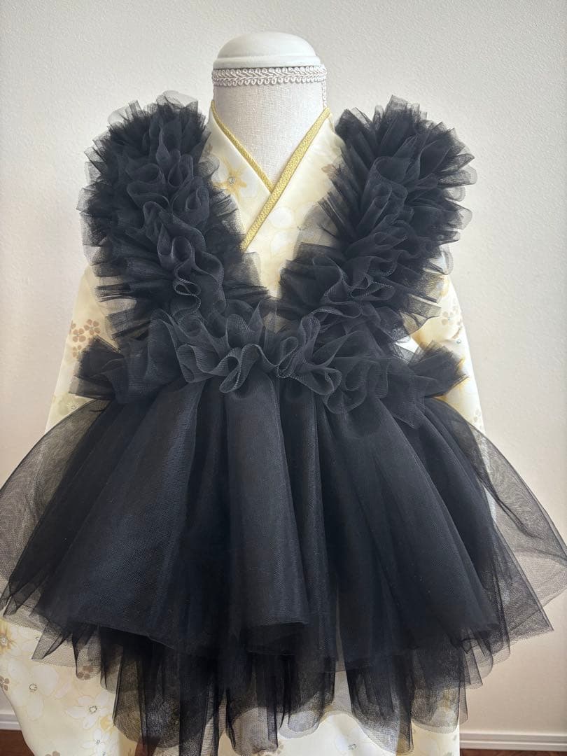 ブラック　チュール被布